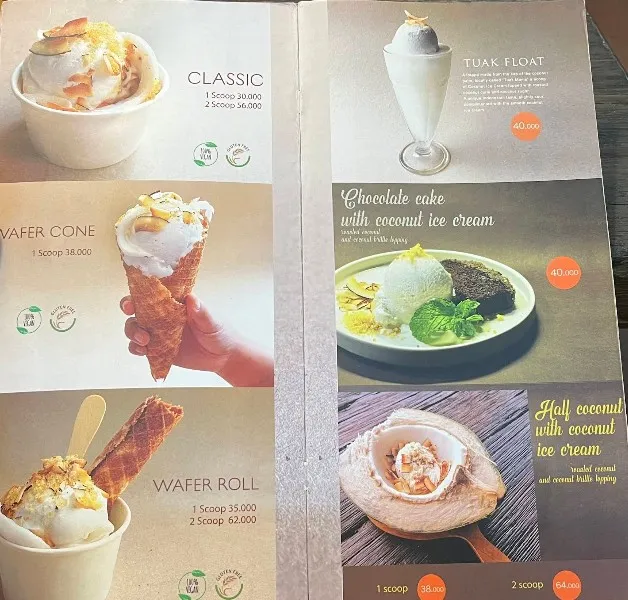 투키스 코코넛 숍 메뉴